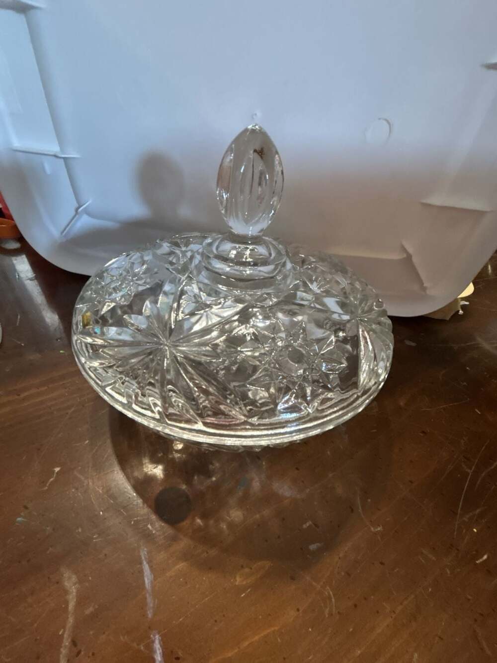 Vintage Anchor Hocking Early American Prescut (EAPG) Star of David Covered Candy